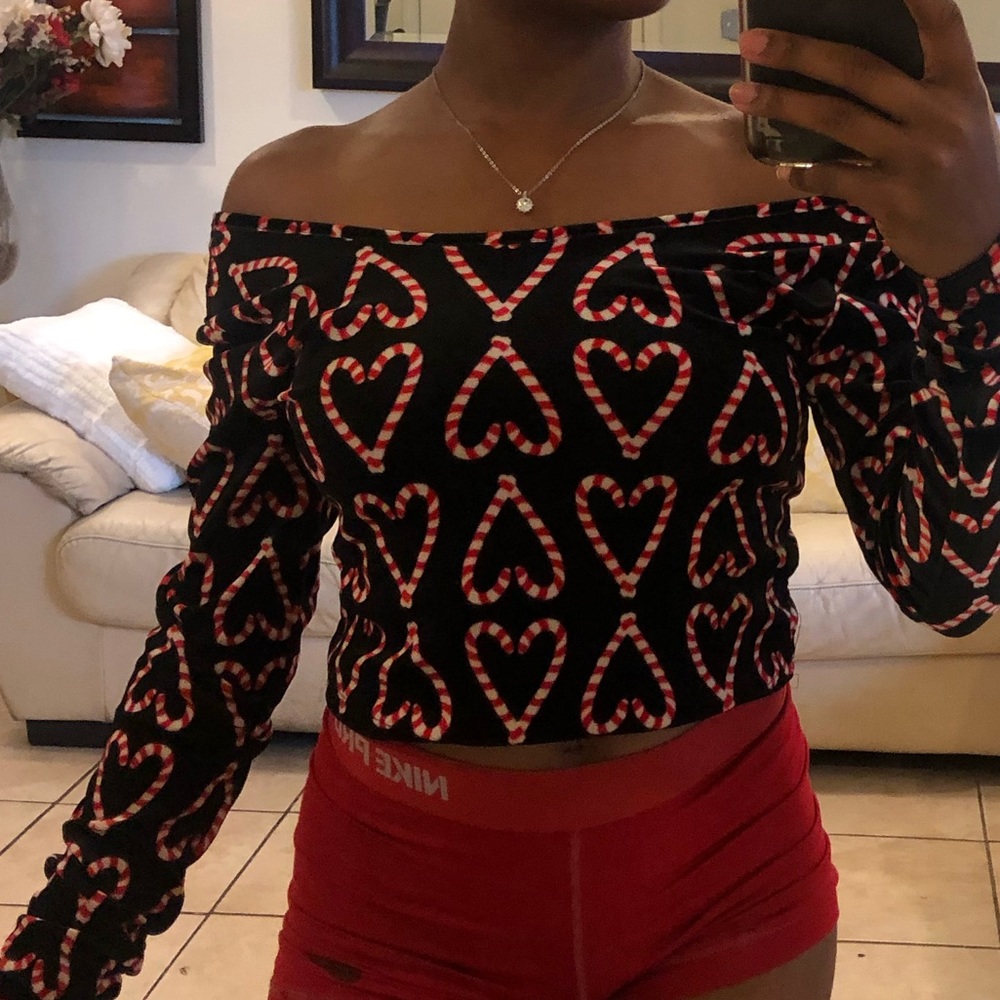 Black w candy cane shirt